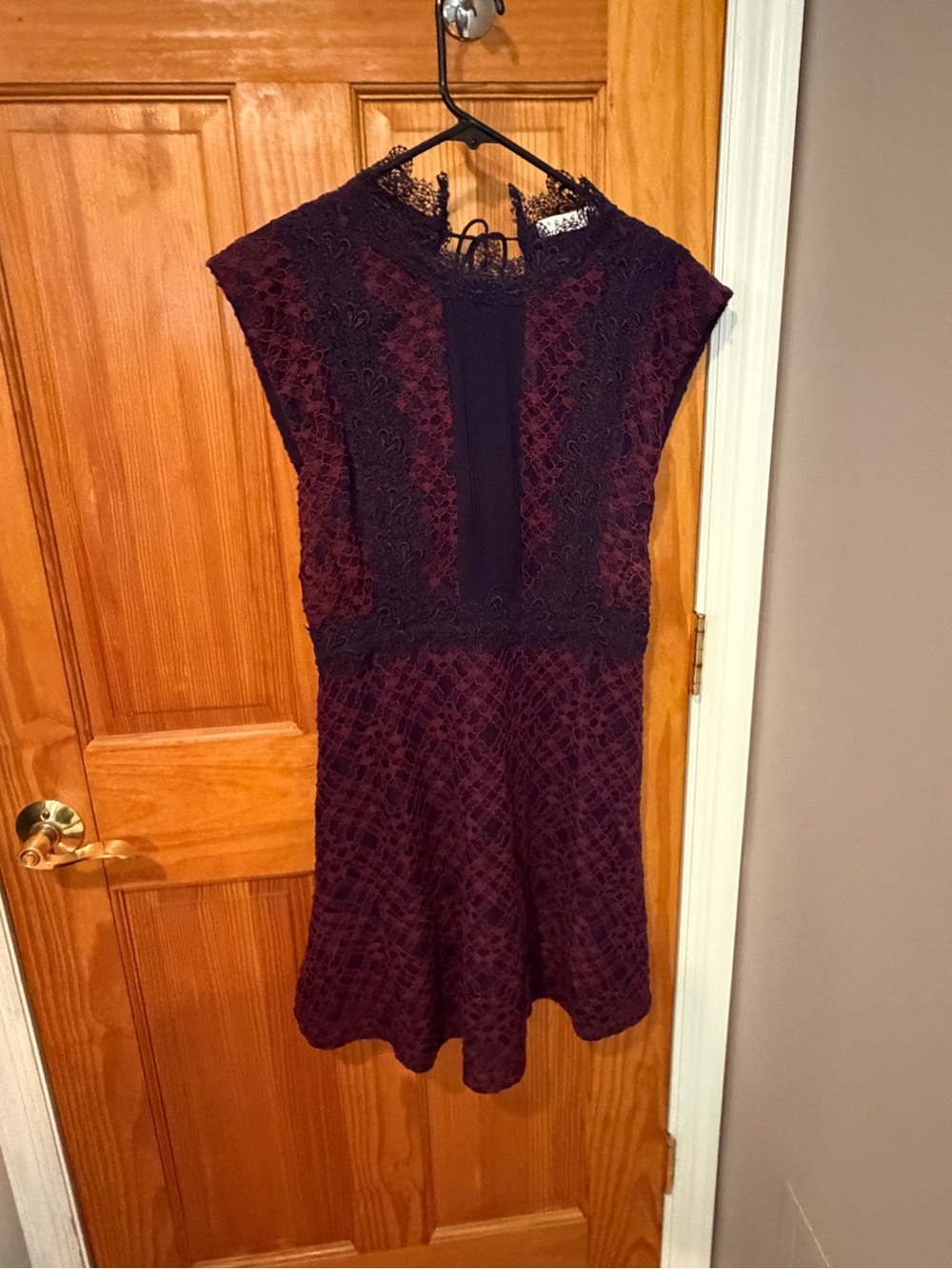 NWOT Sandro "Danny" Contrasting Lace Dress Size Large